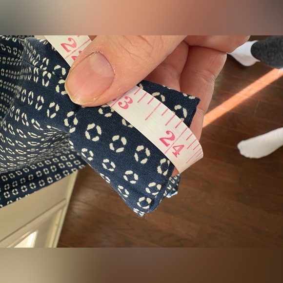 Madewell Navy Blue White Elastic Waist Dot Pattern Pants Size Small - Picture 7 of 7